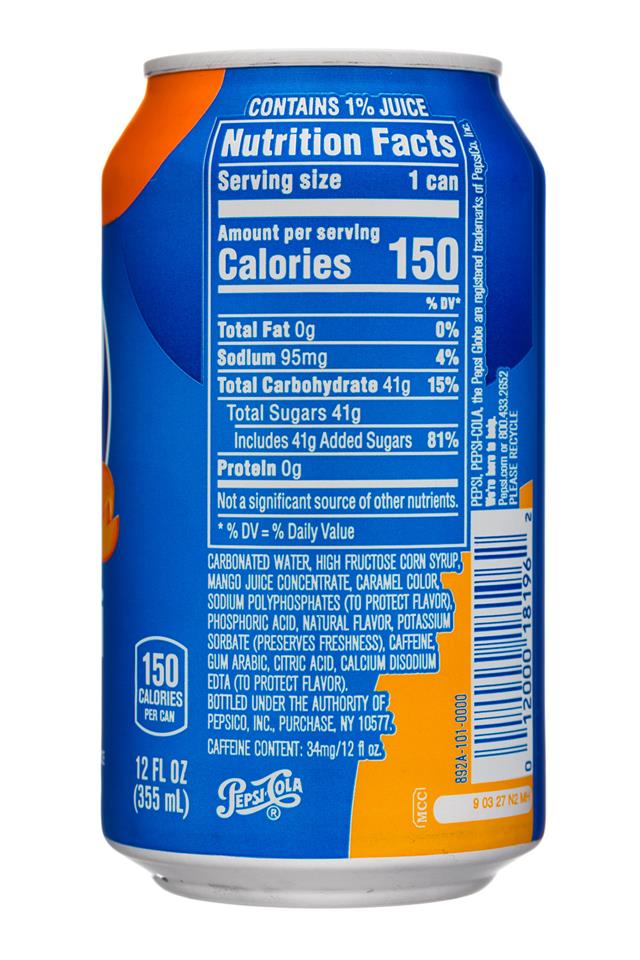 Pepsi Mango 12 oz.